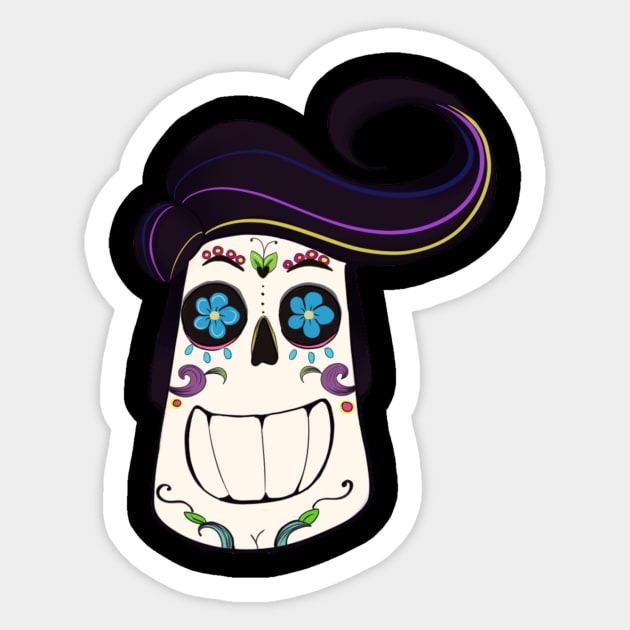 Manolo Sugar Skull Sticker by neonvision